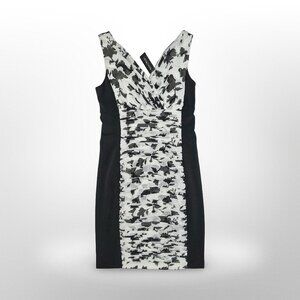 White House Black Market Floral Print Slimming Dress - 8